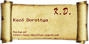 Kazó Dorottya névjegykártya