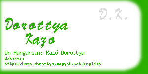 dorottya kazo business card